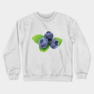 Low poly blueberries Crewneck Sweatshirt